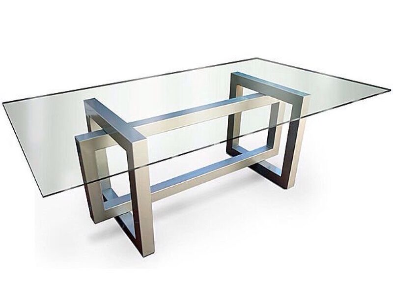 Chân bàn ăn inox xước